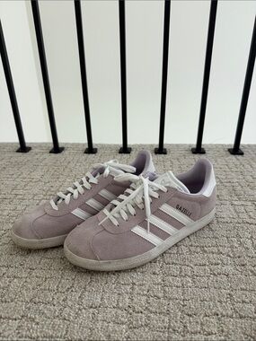 adidas Gazelle Suede Sneakers in Lavender and White - worn once!